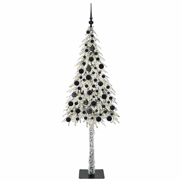 Joulukuusi 300 LED-valoilla Valkoinen 180 cm PE ja Teräs