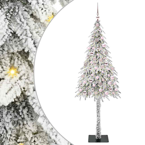 Joulukuusi 300 LED-valoilla Valkoinen 180 cm PE ja Teräs