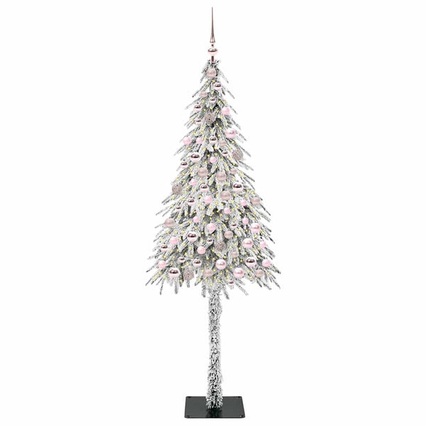 Joulukuusi 300 LED-valoilla Valkoinen 180 cm PE ja Teräs