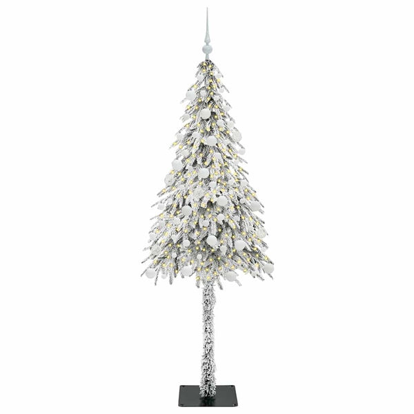 Joulukuusi 300 LED-valoilla Valkoinen 180 cm PE ja Teräs