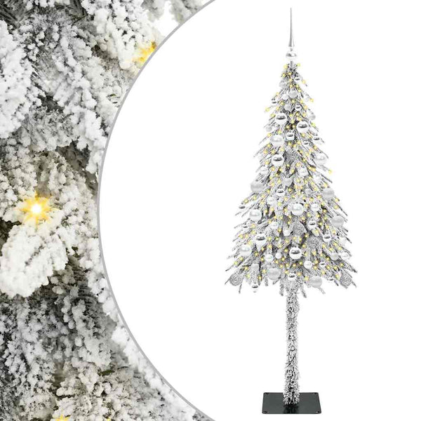 Joulukuusi 300 LED-valoilla Valkoinen 180 cm PE ja Teräs