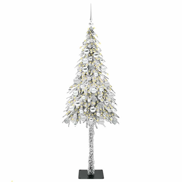 Joulukuusi 300 LED-valoilla Valkoinen 180 cm PE ja Teräs