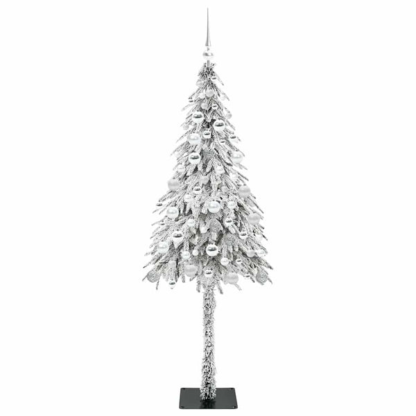 Joulukuusi 300 LED-valoilla Valkoinen 180 cm PE ja Teräs
