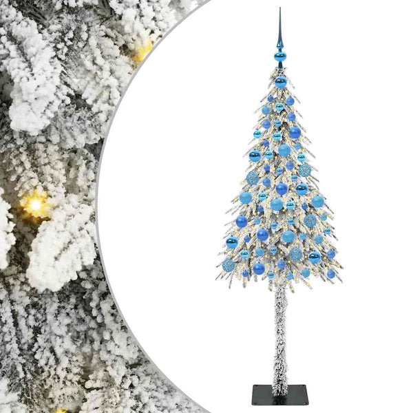 Joulukuusi 300 LED-valoilla Valkoinen 180 cm PE ja Teräs