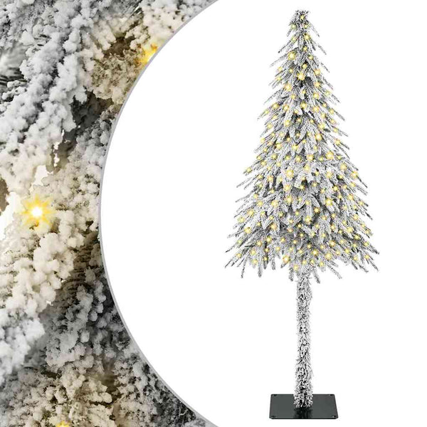 Joulukuusi 300 LED-valoilla Valkoinen 210 cm PE ja Teräs