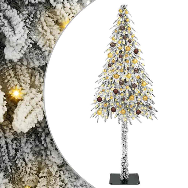 Joulukuusi 300 LED-valoilla Valkoinen 210 cm PE ja Teräs