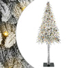 Joulukuusi 300 LED-valoilla Valkoinen 210 cm PE ja Teräs