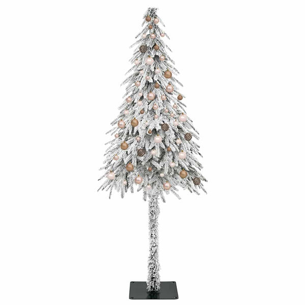 Joulukuusi 300 LED-valoilla Valkoinen 210 cm PE ja Teräs