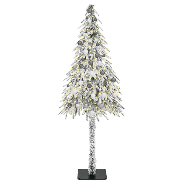 Joulukuusi 300 LED-valoilla Valkoinen 210 cm PE ja Teräs