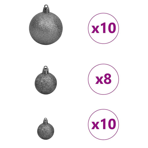 Joulukuusi 300 LED-valoilla Valkoinen 210 cm PE ja Teräs