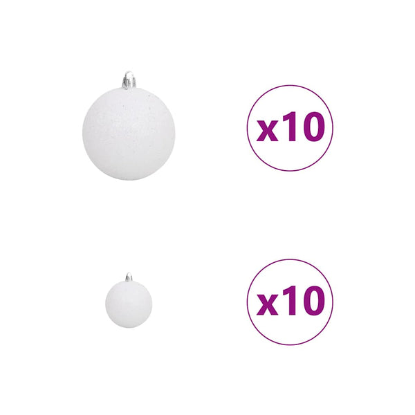 Joulukuusi 300 LED-valoilla Valkoinen 210 cm PE ja Teräs