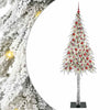 Joulukuusi 300 LED-valoilla Valkoinen 210 cm PE ja Teräs