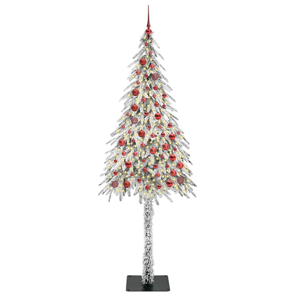 Joulukuusi 300 LED-valoilla Valkoinen 210 cm PE ja Teräs