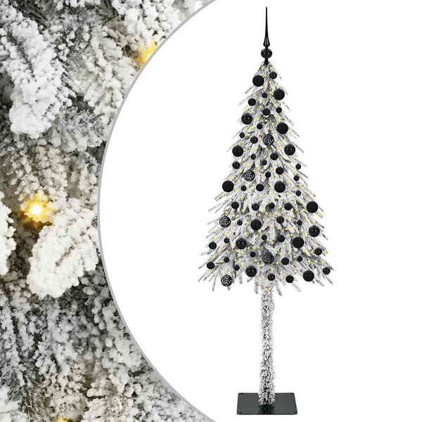 Joulukuusi 300 LED-valoilla Valkoinen 210 cm PE ja Teräs