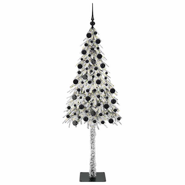 Joulukuusi 300 LED-valoilla Valkoinen 210 cm PE ja Teräs