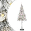 Joulukuusi 300 LED-valoilla Valkoinen 210 cm PE ja Teräs