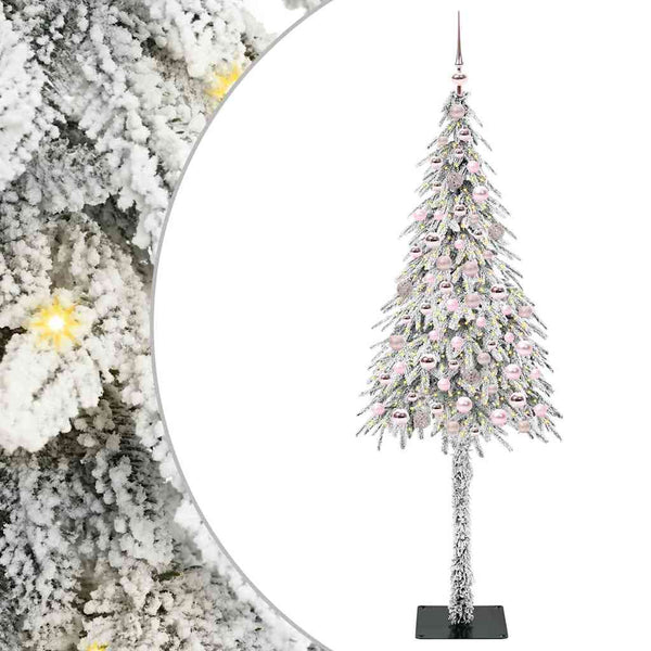 Joulukuusi 300 LED-valoilla Valkoinen 210 cm PE ja Teräs