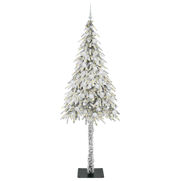 Joulukuusi 300 LED-valoilla Valkoinen 210 cm PE ja Teräs