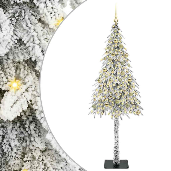 Joulukuusi 300 LED-valoilla Valkoinen 210 cm PE ja Teräs
