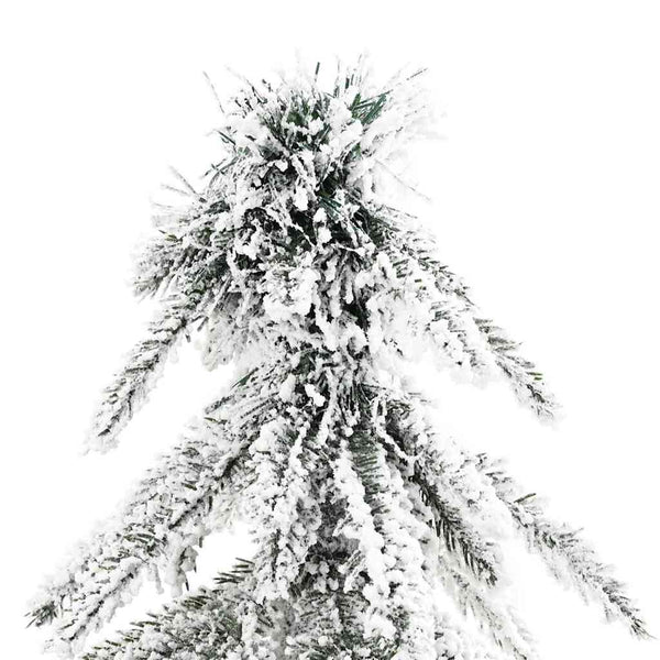 Joulukuusi 300 LED-valoilla Valkoinen 210 cm PE ja Teräs
