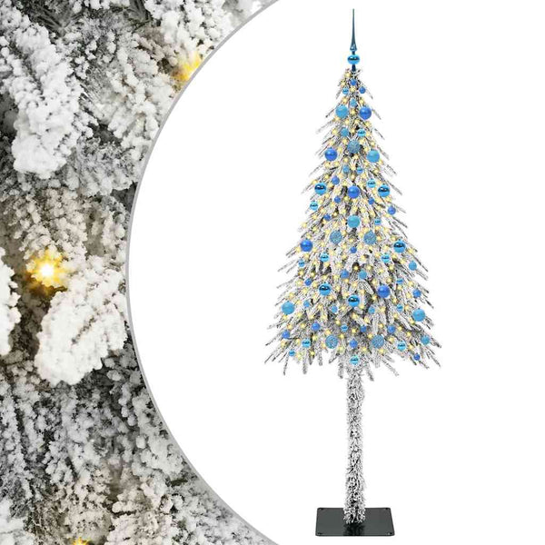 Joulukuusi 300 LED-valoilla Valkoinen 210 cm PE ja Teräs