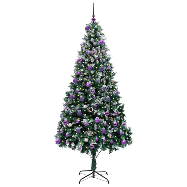 Tekojoulukuusi Vihreä 240 cm PVC:tä ja Terästä ja Muovia