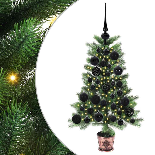 Joulukuusi 150 LED-valoilla jalustalla Vihreä 65 cm PE