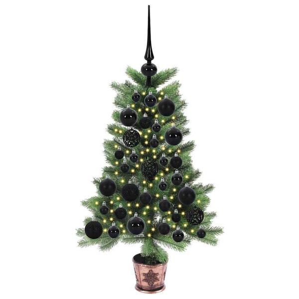 Joulukuusi 150 LED-valoilla jalustalla Vihreä 65 cm PE