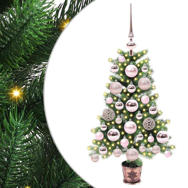 Joulukuusi 150 LED-valoilla jalustalla Vihreä 65 cm PE