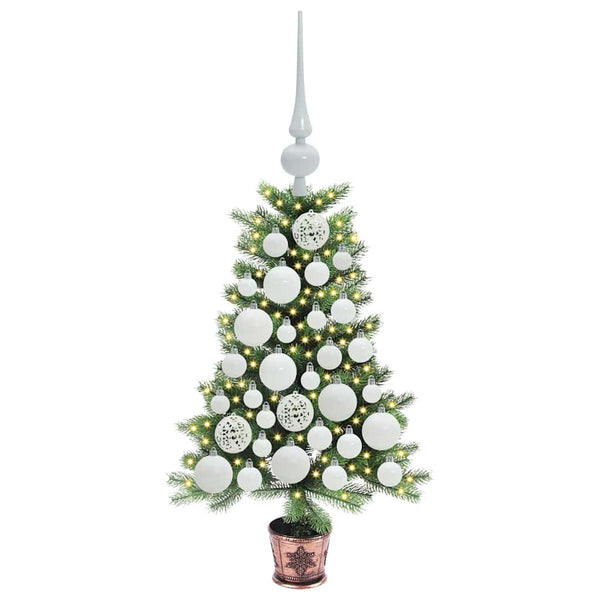 Joulukuusi 150 LED-valoilla jalustalla Vihreä 65 cm PE