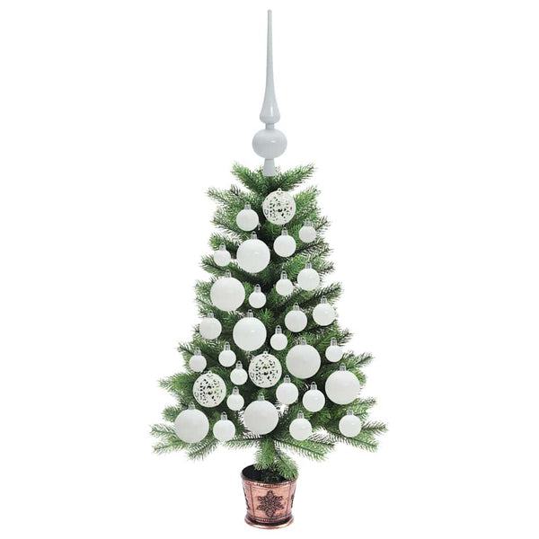 Joulukuusi 150 LED-valoilla jalustalla Vihreä 65 cm PE