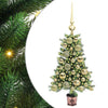 Joulukuusi 150 LED-valoilla jalustalla Vihreä 65 cm PE