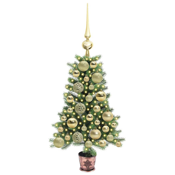 Joulukuusi 150 LED-valoilla jalustalla Vihreä 65 cm PE