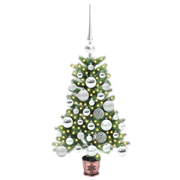Joulukuusi 150 LED-valoilla jalustalla Vihreä 65 cm PE