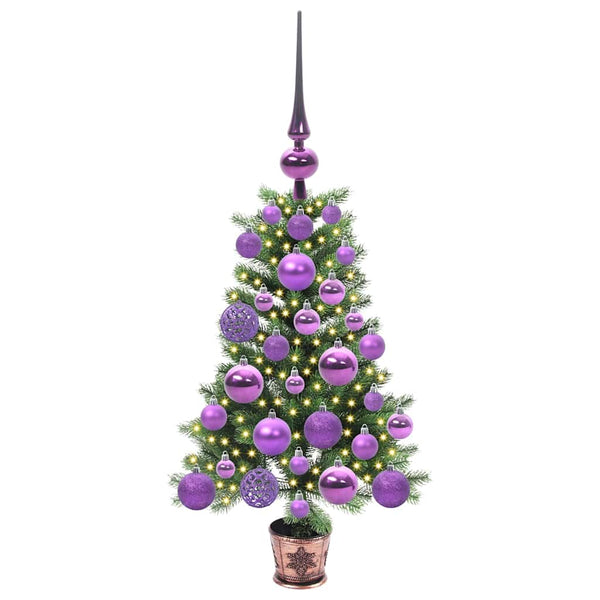 Joulukuusi 150 LED-valoilla jalustalla Vihreä 65 cm PE