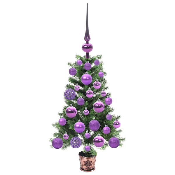 Joulukuusi 150 LED-valoilla jalustalla Vihreä 65 cm PE