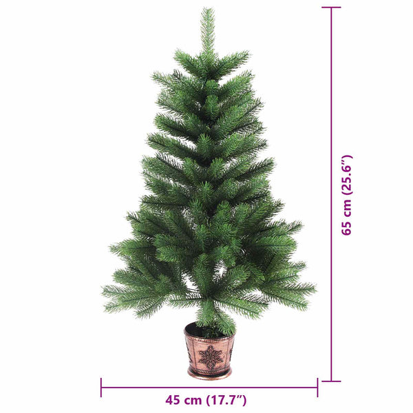 Joulukuusi 150 LED-valoilla jalustalla Vihreä 65 cm PE