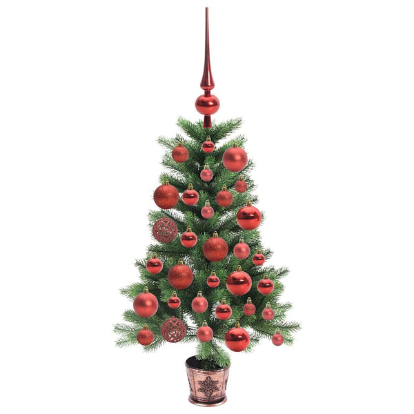 Joulukuusi 150 LED-valoilla jalustalla Vihreä 90 cm PE
