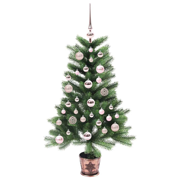 Joulukuusi 150 LED-valoilla jalustalla Vihreä 90 cm PE