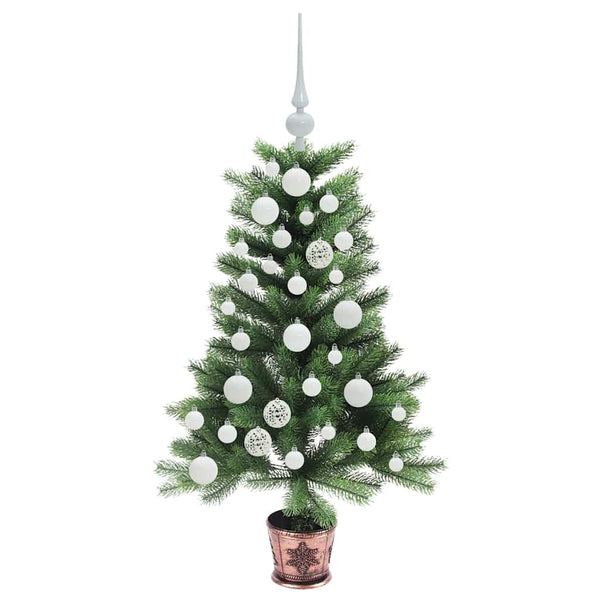 Joulukuusi 150 LED-valoilla jalustalla Vihreä 90 cm PE