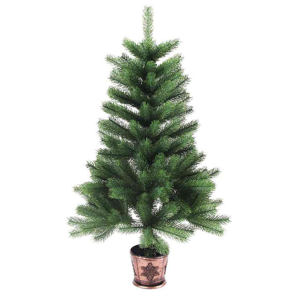 Joulukuusi 150 LED-valoilla jalustalla Vihreä 90 cm PE