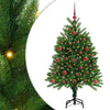 Joulukuusi 150 LED-valoilla jalustalla Vihreä 120 cm PE