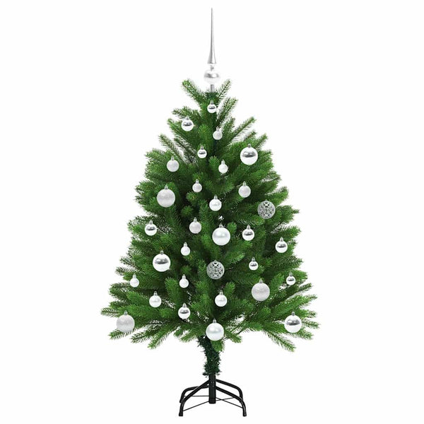 Joulukuusi 150 LED-valoilla jalustalla Vihreä 120 cm PE