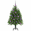 Joulukuusi 150 LED-valoilla jalustalla Vihreä 120 cm PE