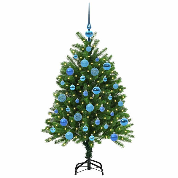Joulukuusi 150 LED-valoilla jalustalla Vihreä 120 cm PE