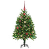 Joulukuusi 150 LED-valoilla jalustalla Vihreä 120 cm PE