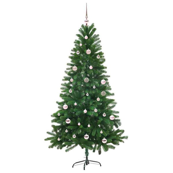 Joulukuusi 150 LED-valoilla jalustalla Vihreä 150 cm PE