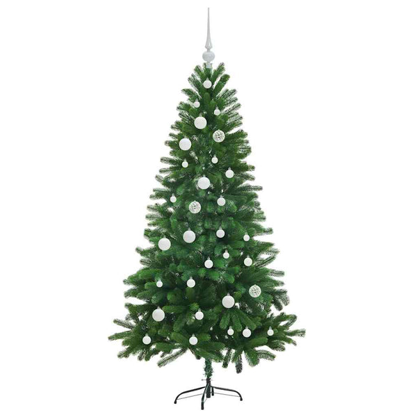 Joulukuusi 150 LED-valoilla jalustalla Vihreä 150 cm PE
