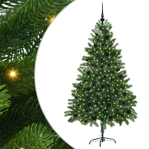 Joulukuusi 300 LED-valoilla jalustalla Vihreä 180 cm PE