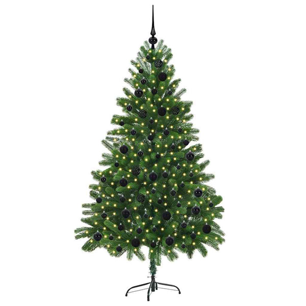 Joulukuusi 300 LED-valoilla jalustalla Vihreä 180 cm PE